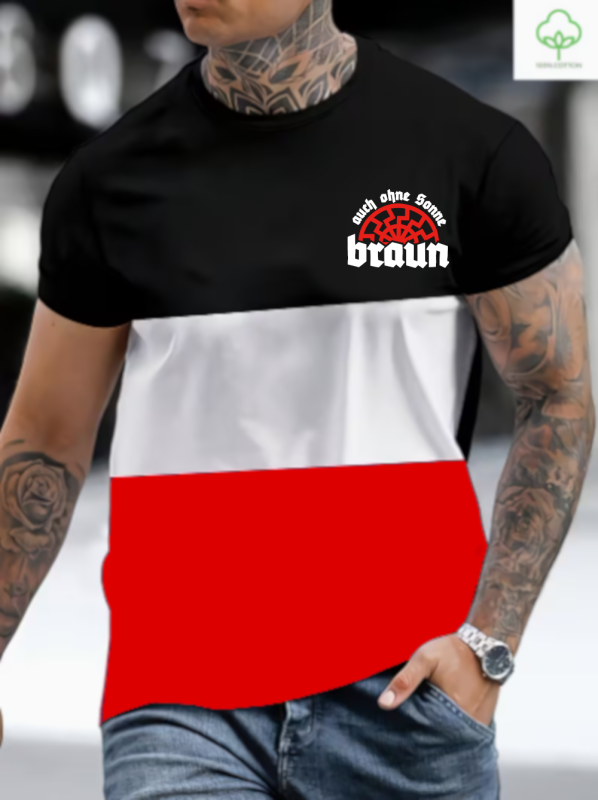 Schwarz Weiss Rot auch ohne Sonne braun T-Shirt