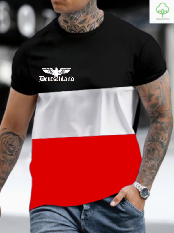 Schwarz weiss rot Deutschland T-Shirt