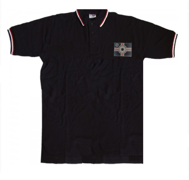 Schwarze Sonne Reichskriegsflagge Aufnäher Poloshirt