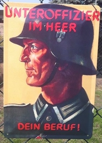 Unteroffizier im Heer, dein Beruf Wehrmacht Soldat Blechschild