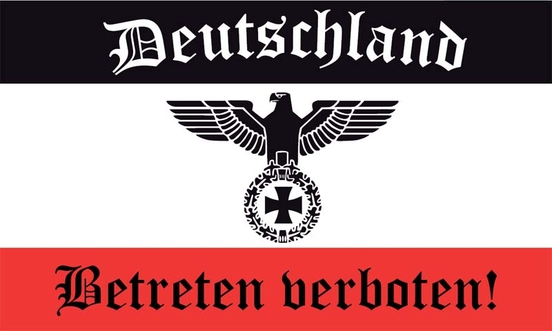Deutschland - Betreten verboten - Fahne 150x90cm