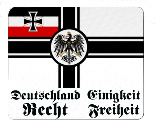 Reichskriegsflagge Deutsches Reich Deutschland, Einigkeit, Recht, Freiheit Mousepad