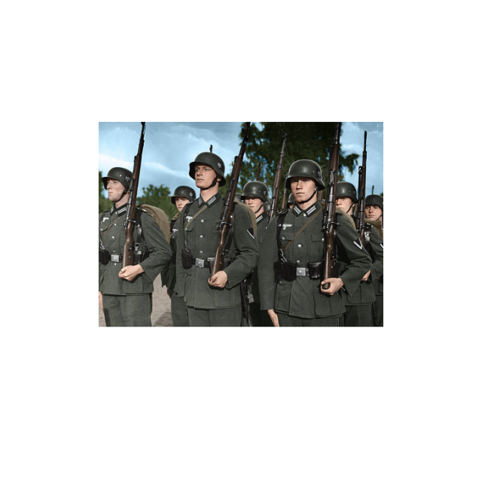 Wehrmacht Heer Soldaten mit Karabiner 98k Kunstdruck - Poster - 60,0 x 45,0 cm