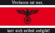 Hans-Ulruch Rudel - Verloren ist nur, wer sich selbst aufgibt - Fahne/Flagge 150x90 cm