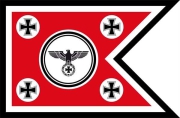 Schwalbenschwanz mit Reichsadler und Eisernen Kreuz Rot - Fahne/Flagge 150x90 cm