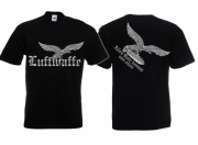 Luftwaffen-Adler - Gruß von oben - T-Shirt schwarz