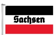 Sachsen - Schwarz/Weiss/Rot - Fahne