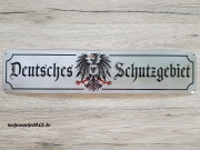 Deutsches Schutzgebiet Blechschild lang