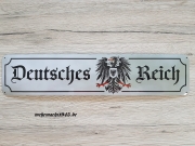 Deutsches Reich Blechschild lang