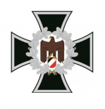 Eisernes Kreuz mit Reichsadler - wasserfester Aufkleber