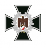 Eisernes Kreuz mit Reichsadler - 5 wasserfeste Aufkleber