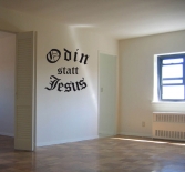 Jesus oder Odin? Odin statt Jesus ! - Aufkleber/Wandtattoo 58 x 58 cm