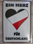 Ein Herz für Deutschland - Blechschild