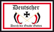 Deutscher durch die Gnade Gottes - Fahne/Flagge 150x250 cm