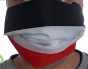 Schwarz-weiss-rot - Tuch/Maske