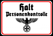 Halt ! Personenkontrolle ! - Blechschild