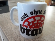 Auch ohne Sonne braun Tasse