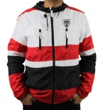 Schwarz Weiss Rot Regenjacken Windbreaker Jacke