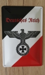 Deutsches Reich Reichsadler schwarz weiss rot Blechschild