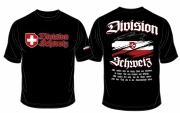 Schweiz Division - T-Shirt schwarz