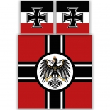 Schwarz/Weiss/Rot - XXL mit 2 Kissen und XXL-Decke - Bettwäsche