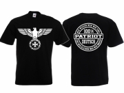 Reichsadler 100% Patriot - T-Shirt schwarz