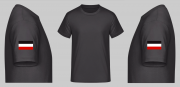 Schwarz/Weiss/Rot 2 Äufnäher - T-Shirt