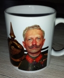 Wilhelm II - Pickelhaube - Reichskriegsflagge - 4 Tassen(Rundumdruck)