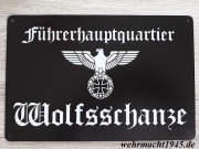 Führerhauptquartier Wolfsschanze - Blechschild