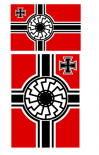 Schwarze Sonne Reichskriegsflagge - Bettwäsche