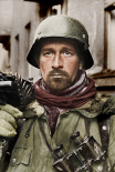 Wehrmacht Soldat MG Schütze Ostfront - Blechschild