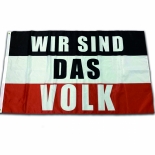 Schwarz/Weiss/Rot Wir sind das Volk - Fahne