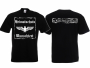 Für Familie, Volk und Vaterland, Heimat - T-Shirt Wunschtext schwarz