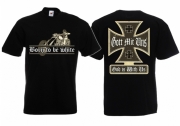 Biker Born to be white Gott mit uns T-Shirt