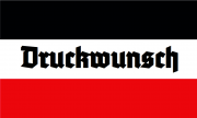 Druckwunsch Schwarz Weiss Rot - Fahne 150x90cm