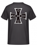 Gott mit uns Eisernes Kreuz - T-Shirt Rückendruck