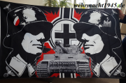 Wehrmacht Soldat Tiger Panzer - Fahne 250 x 150cm