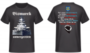 Schlachtschiff Bismarck unvergessen Seemannsgrab T-Shirt