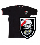 Gebirgsjäger Totenkopf Edelweiß Aufnäher Poloshirt