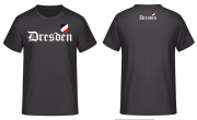 Dresden (Wunschtext möglich) schwarz weiss rot T-Shirt