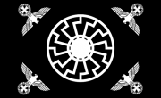 Schwarze Sonne Reichsadler Fahne