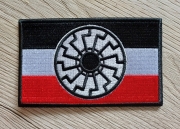 Schwarze Sonne schwarz weiss rot Aufnäher