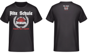 Alte Schule auch ohne Sonne braun T-Shirt