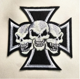Eisernes Kreuz Totenkopf Aufnäher