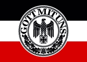 Gott mit uns schwarz weiss rot 80 Aufkleber