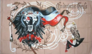 Ein deutscher Gruß Kaiserreich Fahne
