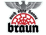 Auch ohne Sonne braun Reichsadler wasserfester Aufkleber