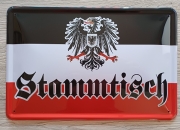 Stammtisch schwarz weiss rot Blechschild