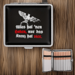 Alles hat ein Haken nur das Kreuz hat 4 Zigarettenetui