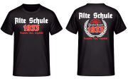 Alte Schule 1933 schwarze Sonne T-Shirt